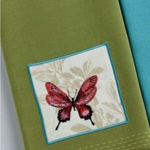 Design Imports DII Botanical Embellished Dish Towel - Butterfly